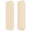 sengegavl med kanter 147x16x78/88 cm stof cremefarvet
