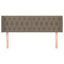 sengegavl med kanter 163x16x78/88 cm stof gråbrun