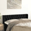 sengegavl med kanter 147x16x78/88 cm fløjl sort