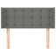 sengegavl med kanter 93x16x78/88 cm stof mørkegrå