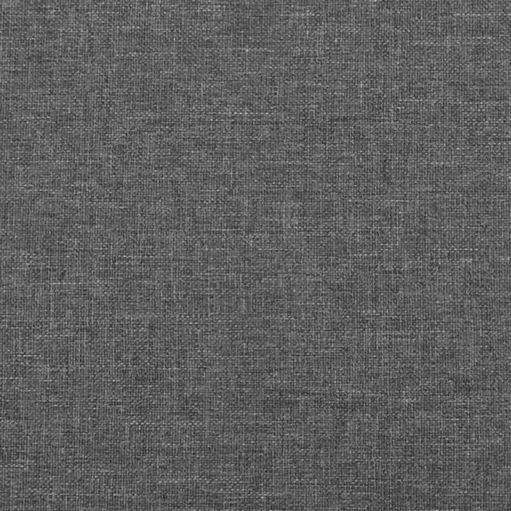 sengegavl med kanter 103x16x78/88 cm stof mørkegrå