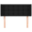 sengegavl med kanter 103x16x78/88 cm stof sort