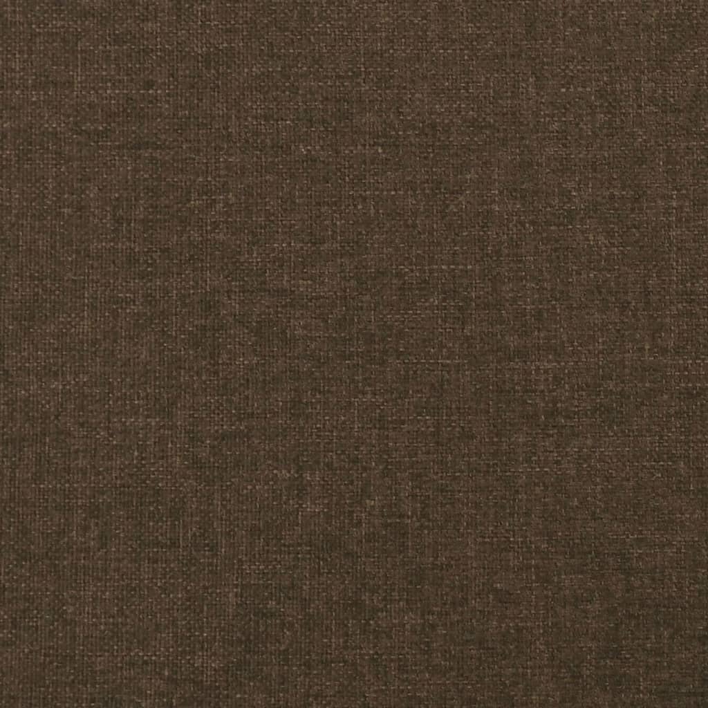 sengegavl med kanter 103x16x78/88 cm stof mørkebrun