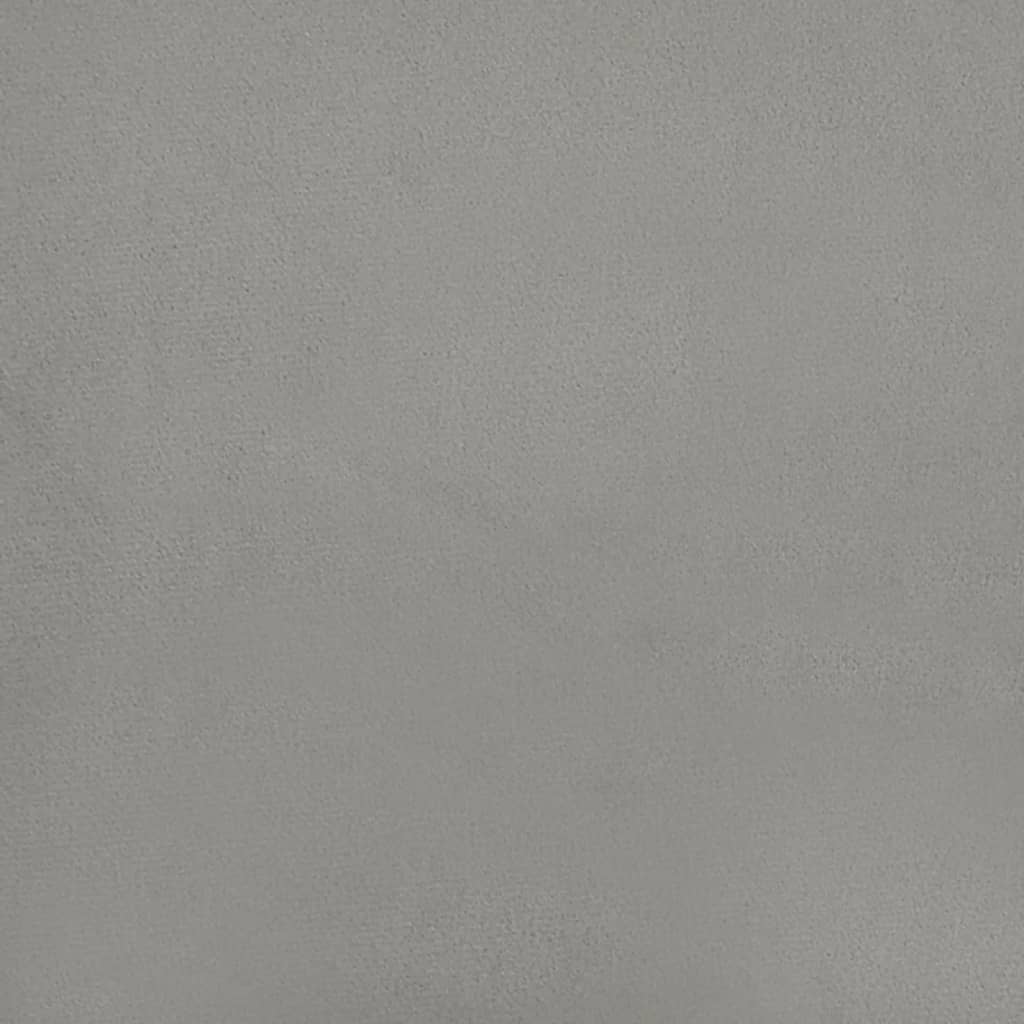 sengegavl med kanter 83x16x78/88 cm fløjl lysegrå