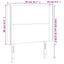 sengegavl med kanter 83x16x118/128 cm stof sort
