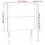 sengegavl med kanter 93x16x118/128 cm stof sort
