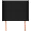 sengegavl med kanter 103x16x118/128 cm stof sort