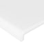 sengegavl med kanter 83x16x118/128 cm kunstlæder hvid