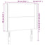 sengegavl med kanter 93x16x118/128 cm kunstlæder cremefarvet