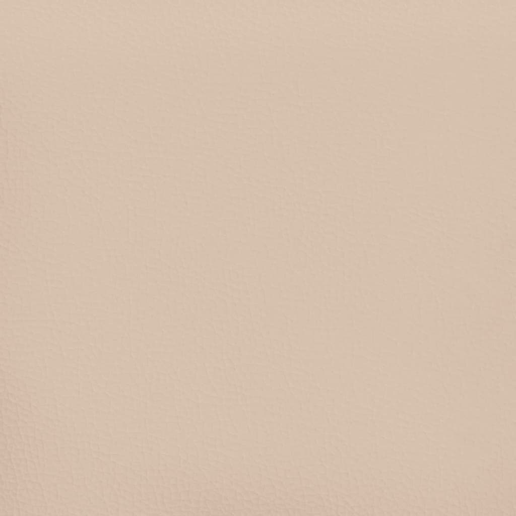 sengegavl med kanter 203x16x118/128 cm kunstlæder cappuccino