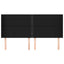 sengegavl med kanter 163x16x118/128 cm stof sort