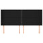 sengegavl med kanter 183x16x118/128 cm stof sort