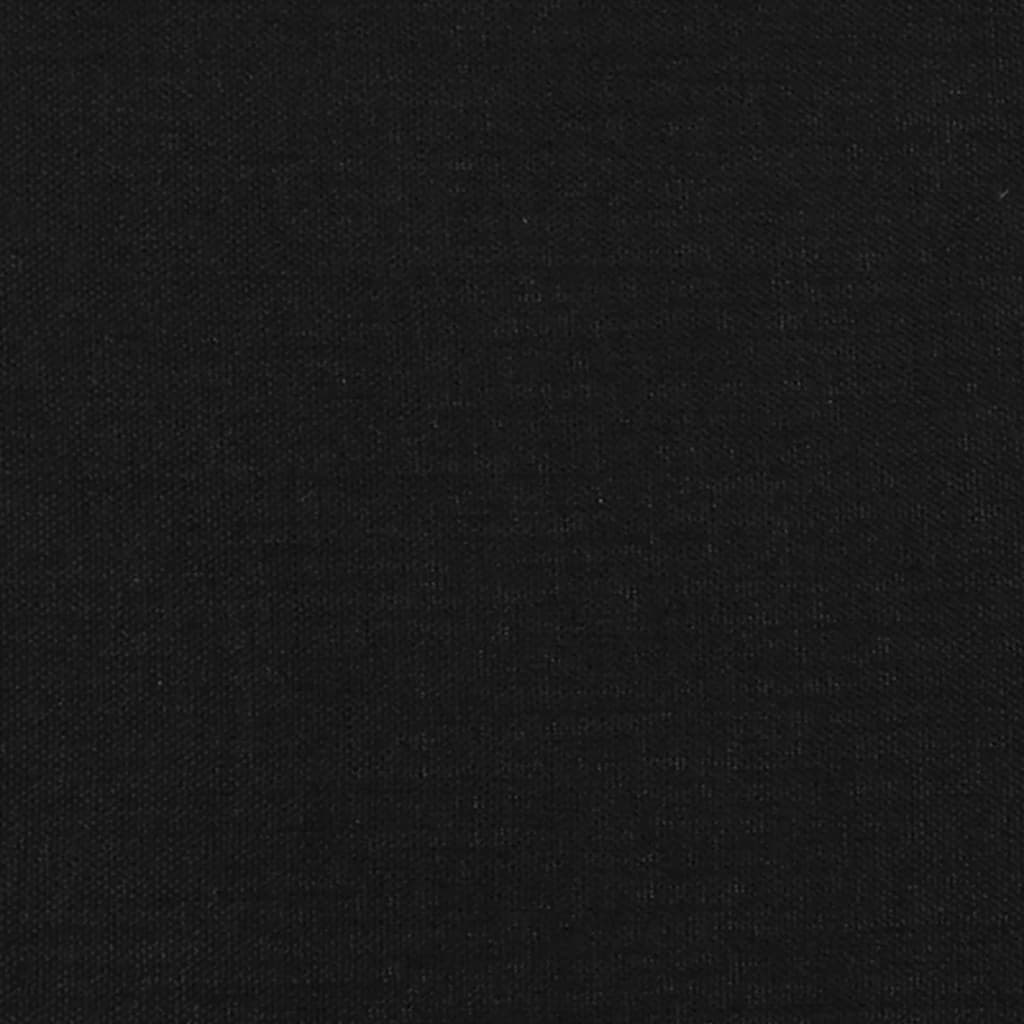 sengegavl med kanter 183x16x118/128 cm stof sort