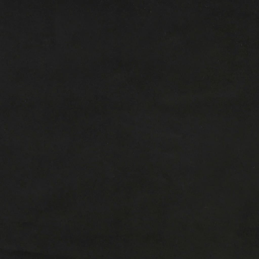 sengegavl med kanter 183x16x118/128 cm fløjl sort