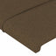 sengegavl med kanter 83x16x118/128 cm stof mørkebrun