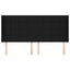sengegavl med kanter 183x16x118/128 cm stof sort