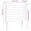sengegavl med kanter 93x16x118/128 cm stof cremefarvet