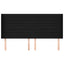 sengegavl med kanter 163x16x118/128 cm stof sort