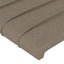 sengegavl med kanter 183x16x118/128 cm stof gråbrun