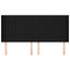 sengegavl med kanter 163x16x118/128 cm stof sort