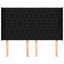 sengegavl med kanter 147x16x118/128 cm stof sort