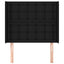 sengegavl med kanter 83x16x118/128 cm stof sort