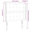 sengegavl med kanter 103x16x118/128 cm stof cremefarvet