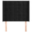 sengegavl med kanter 93x16x118/128 cm fløjl sort