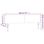 sengegavl med LED-lys 200x5x78/88 cm stof cremefarvet