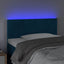 sengegavl med LED-lys 100x5x78/88 cm fløjl mørkeblå
