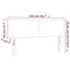 sengegavl med LED-lys 144x5x78/88cm kunstlæder cappuccinofarvet