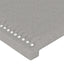 sengegavl med LED-lys 80x5x78/88 cm stof lysegrå