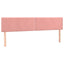 sengegavl med LED-lys 160x5x78/88 cm velour lyserød