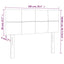 sengegavl med LED-lys 100x5x78/88 cm stof cremefarvet