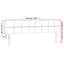 sengegavl med LED-lys 180x5x78/88 cm stof lysegrå