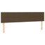 sengegavl med LED-lys 200x5x78/88 cm stof mørkebrun