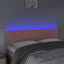 sengegavl med LED-lys 144x5x78/88 cm fløjl lyserød