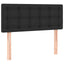 sengegavl med LED-lys 100x5x78/88 cm kunstlæder sort