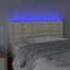 sengegavl med LED-lys 100x5x78/88 cm kunstlæder cremefarvet