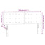 sengegavl med LED-lys 144x5x78/88 cm kunstlæder hvid