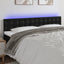 sengegavl med LED-lys 160x5x78/88 cm kunstlæder sort