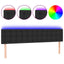 sengegavl med LED-lys 180x5x78/88 cm kunstlæder sort