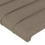 sengegavl med LED-lys 90x5x78/88 cm stof gråbrun