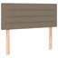 sengegavl med LED-lys 100x5x78/88 cm stof gråbrun