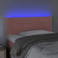 sengegavl med LED-lys 80x5x78/88 cm velour lyserød