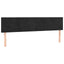 sengegavl med LED-lys 180x5x78/88 cm velour sort