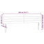 sengegavl med LED-lys 200x5x78/88 cm velour sort