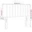 sengegavl med LED-lys 80x5x78/88 cm stof sort