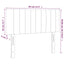 sengegavl med LED-lys 80x5x78/88 cm stof cremefarvet