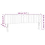 sengegavl med LED-lys 200x5x78/88 cm stof sort